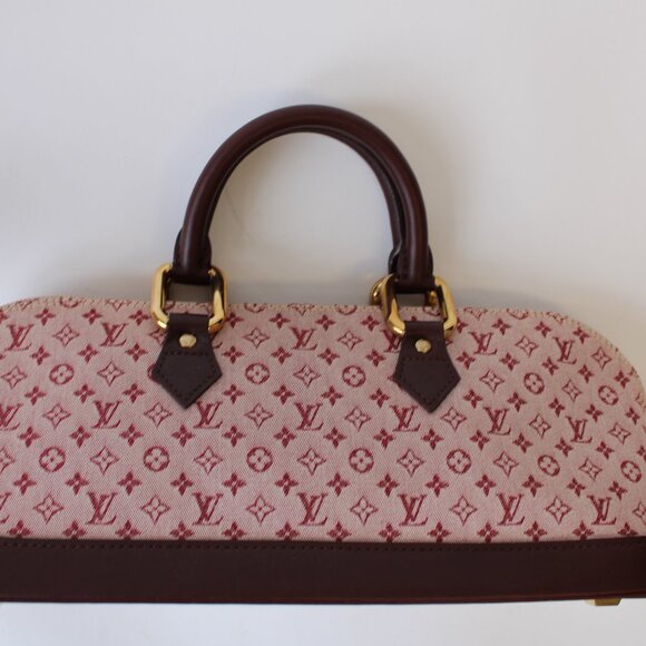 Louis Vuitton Denim Monogram Alma Long Cherry - Picture 5 of 10
